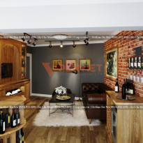 Thiết kế phòng thử rượu anh Dũng- 24b Lò Đúc